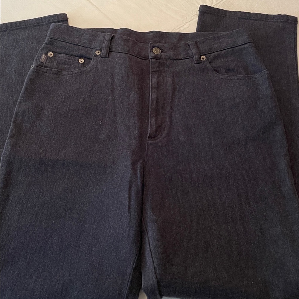 Lauren Ralph Lauren black brush 12 twill soft tapered leg Jeans, like New.